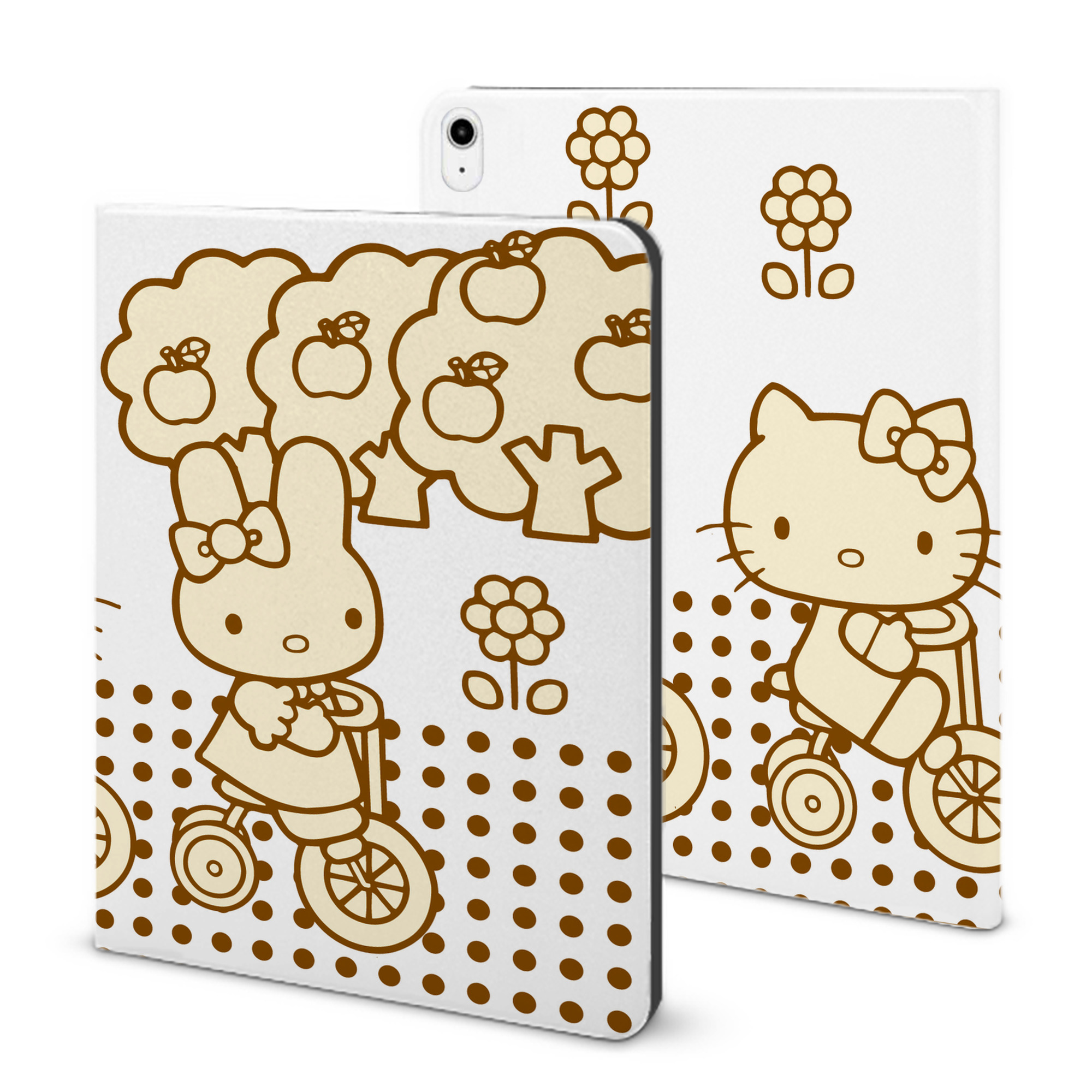 （画像用） Hello Kitty ハローキティ IPadケース ペンホルダー付き ブックスタイルデザイン